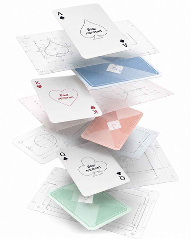 Создание игральных карт Bridge Size из материала casino grade бумага с глянцевой ламинацией