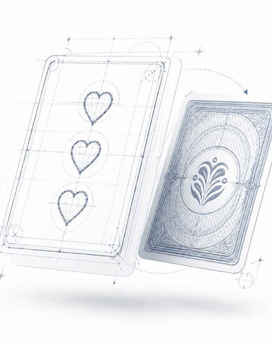Создание игральных карт Tarot Size из материала black core бумага с чёрным торцом
