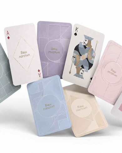 Создание игральных карт Tarot Size из материала пластик 0,28 мм с голографическим торцом