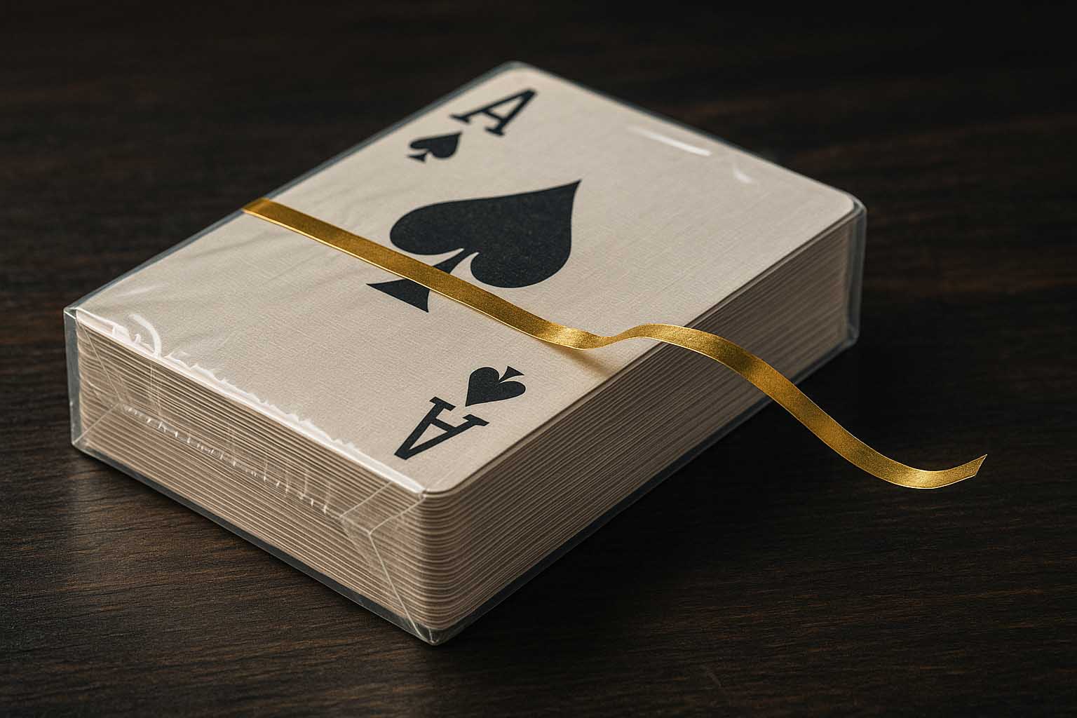 Упаковка игральных карт в термоусадочную пленку с отрывной лентой